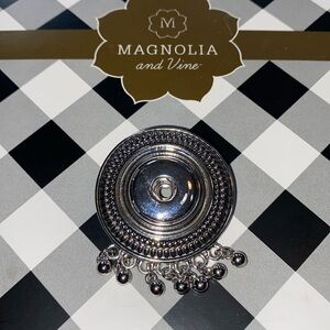 Magnolia and Vine Montage pendant or pin brooch, holds 1 original snap